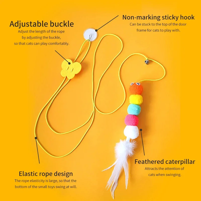 Hanging Feather Wand Toy for Cats