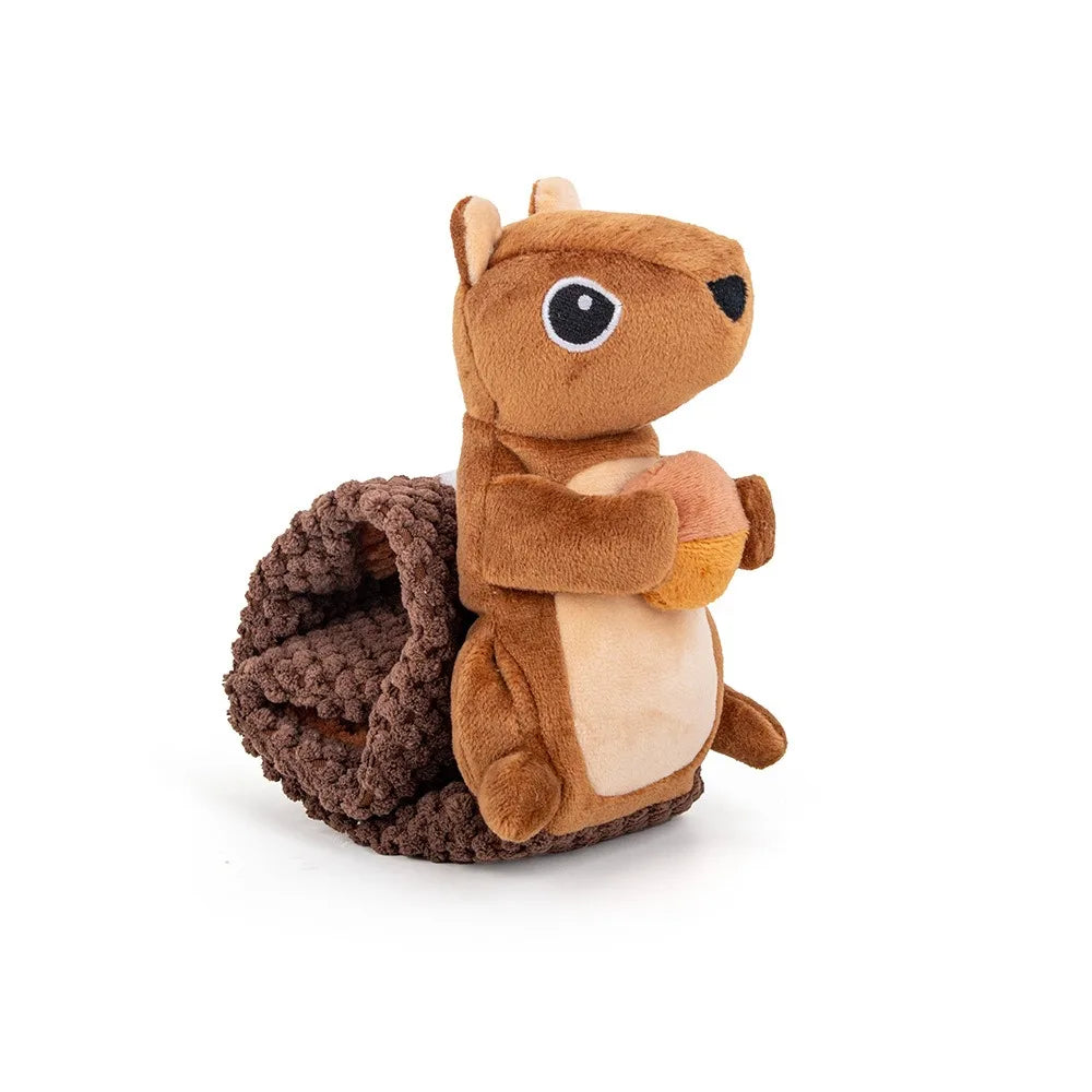 Squirrel Squeaky Snuffle Toy for Dogs