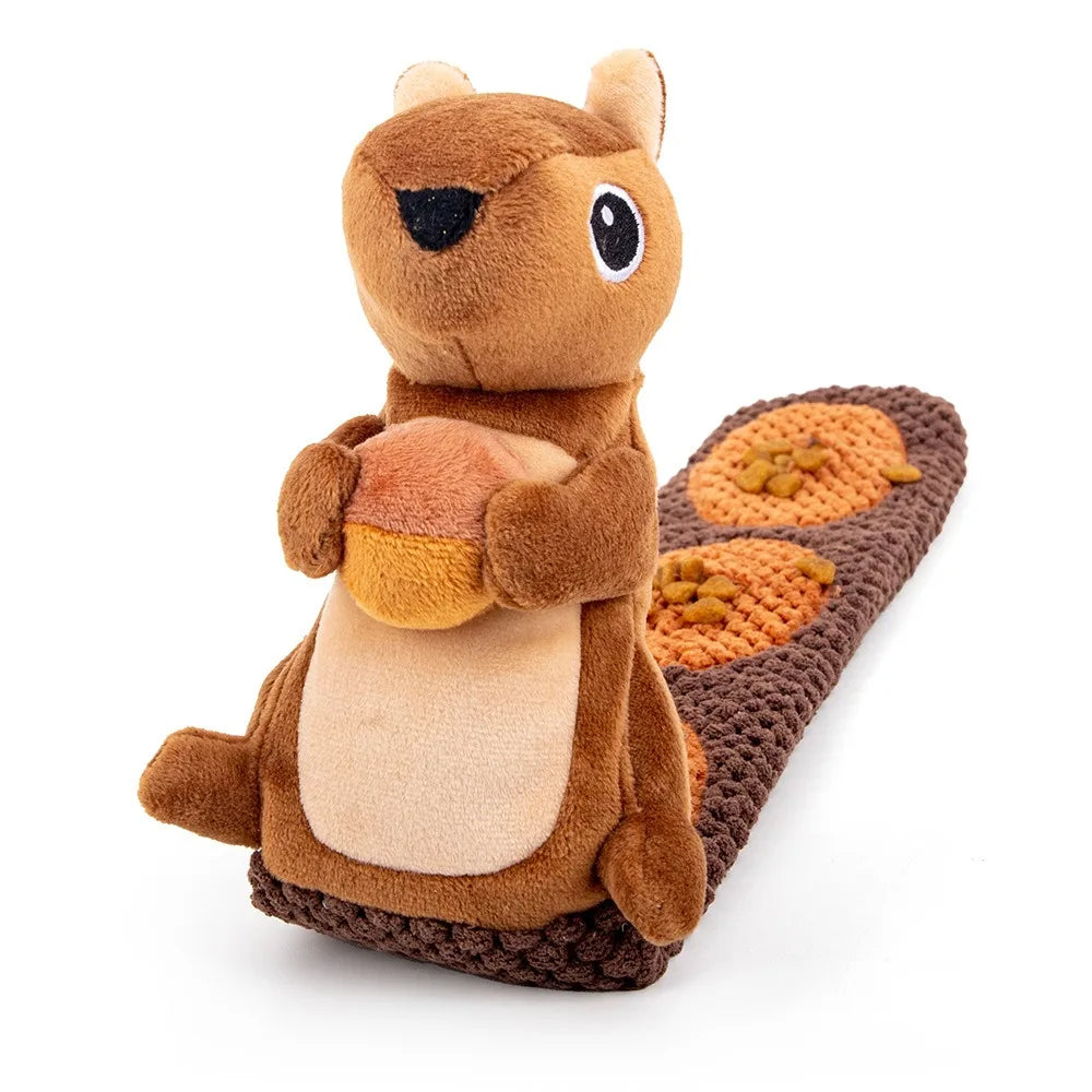 Squirrel Squeaky Snuffle Toy for Dogs