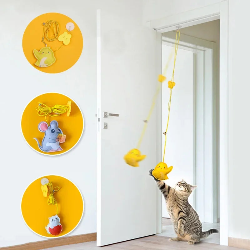 Hanging Feather Wand Toy for Cats