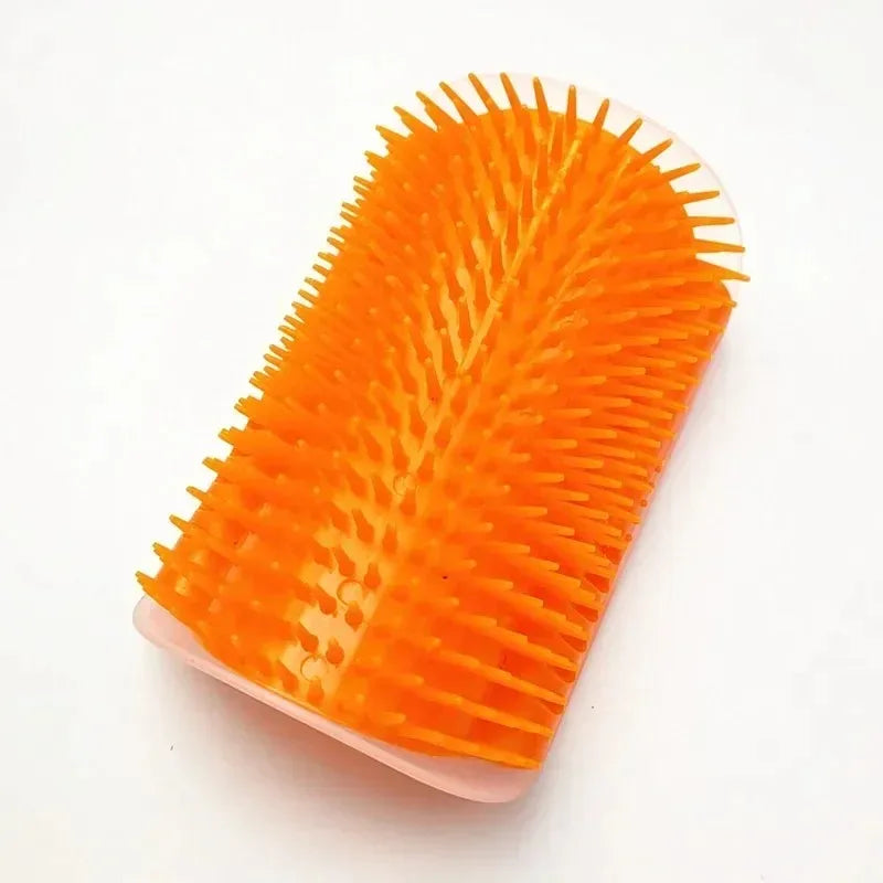 Self-Grooming Corner Brush for Cats with Catnip