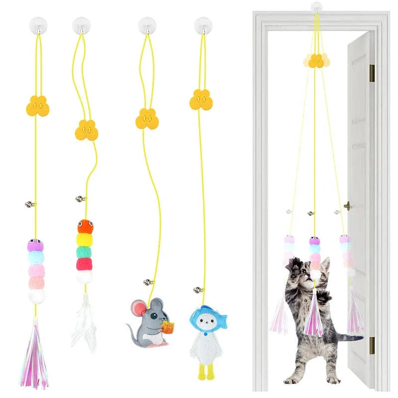Hanging Feather Wand Toy for Cats