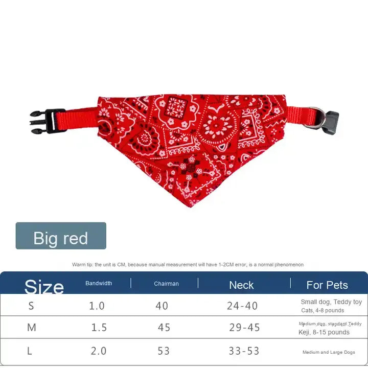Cat / Dog Scarf Bandana Washable