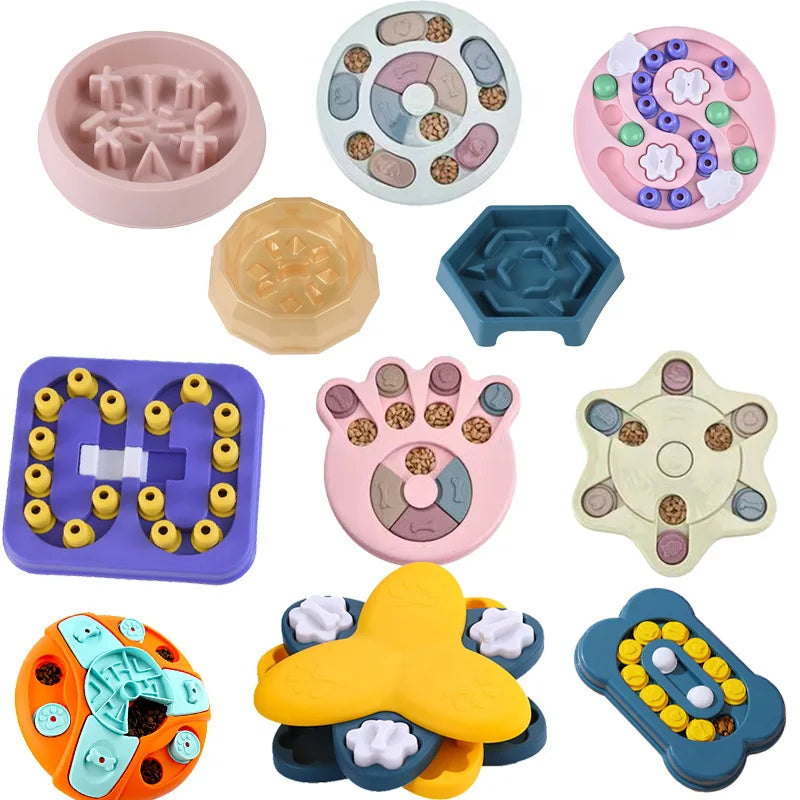 Slow Feeder Puzzle Bowl for Dogs & Cats