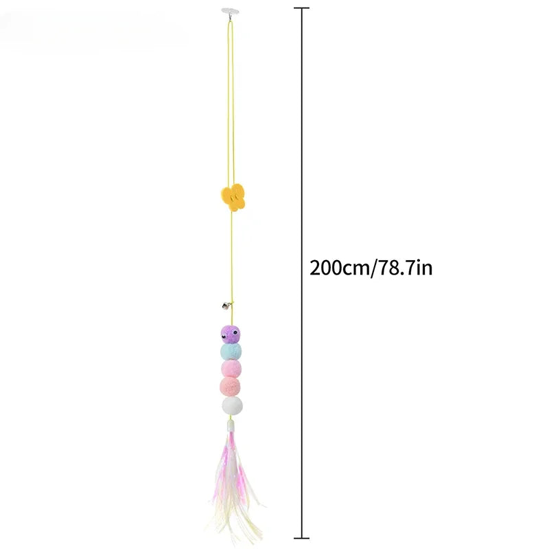 Hanging Feather Wand Toy for Cats
